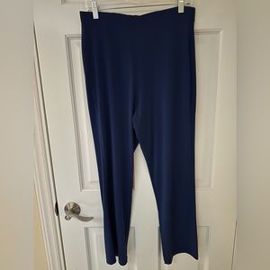 Susan Graver royal blue liquid knit pants